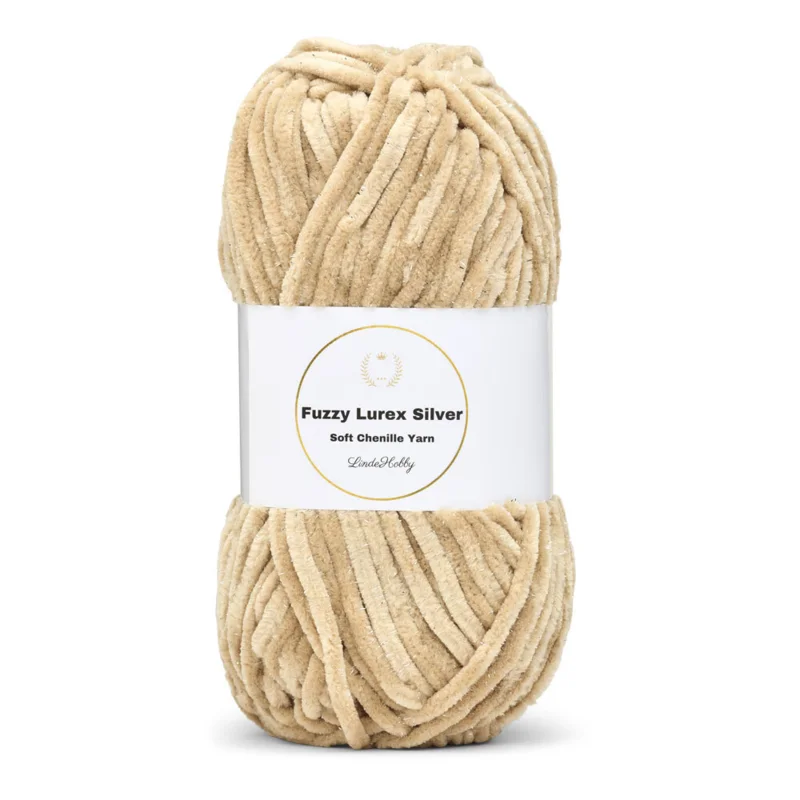 LindeHobby Fuzzy Chenille Silver Lurex